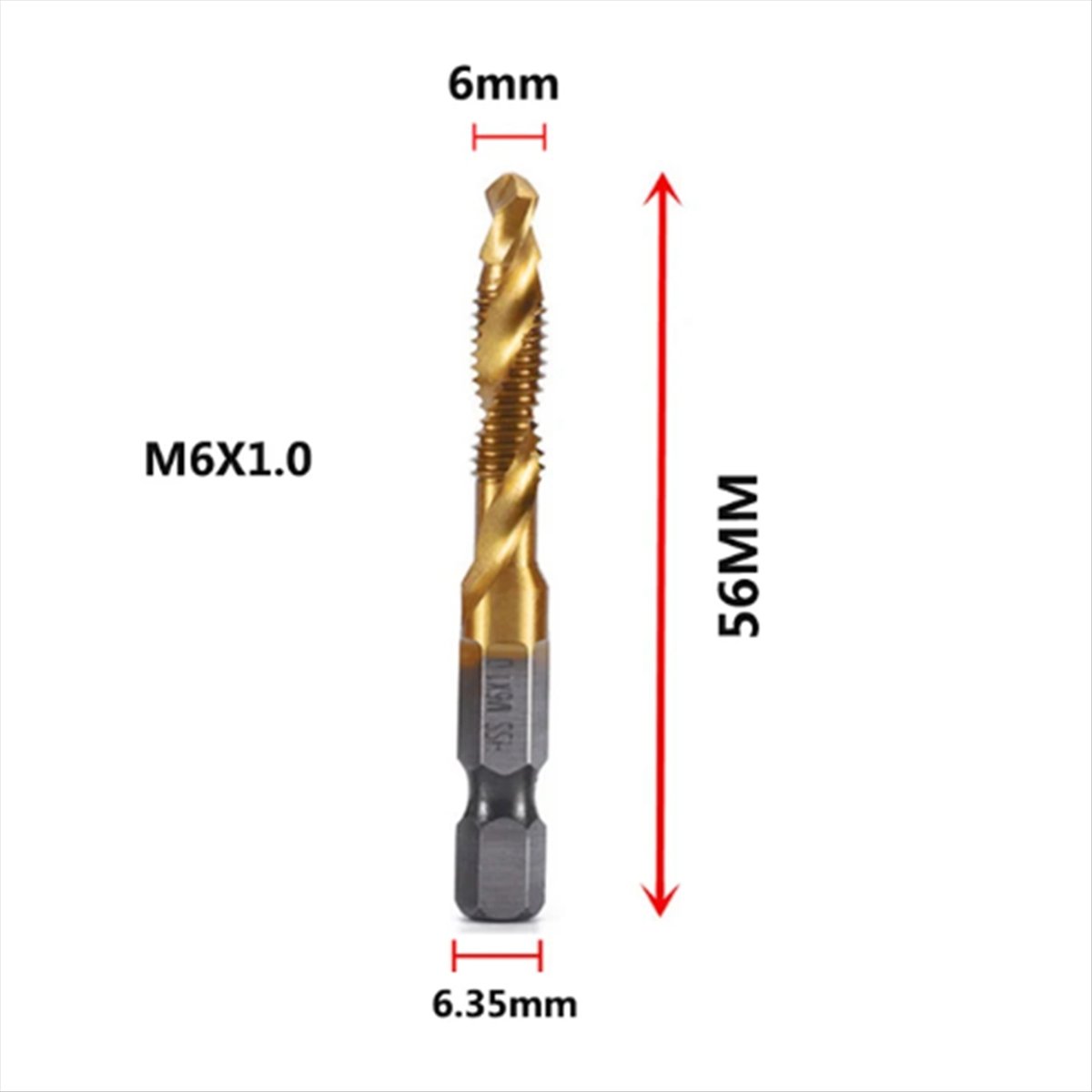 ✼M6x1mm Hex Shank Titanium Pla - Drill Bits ulasan dan harga