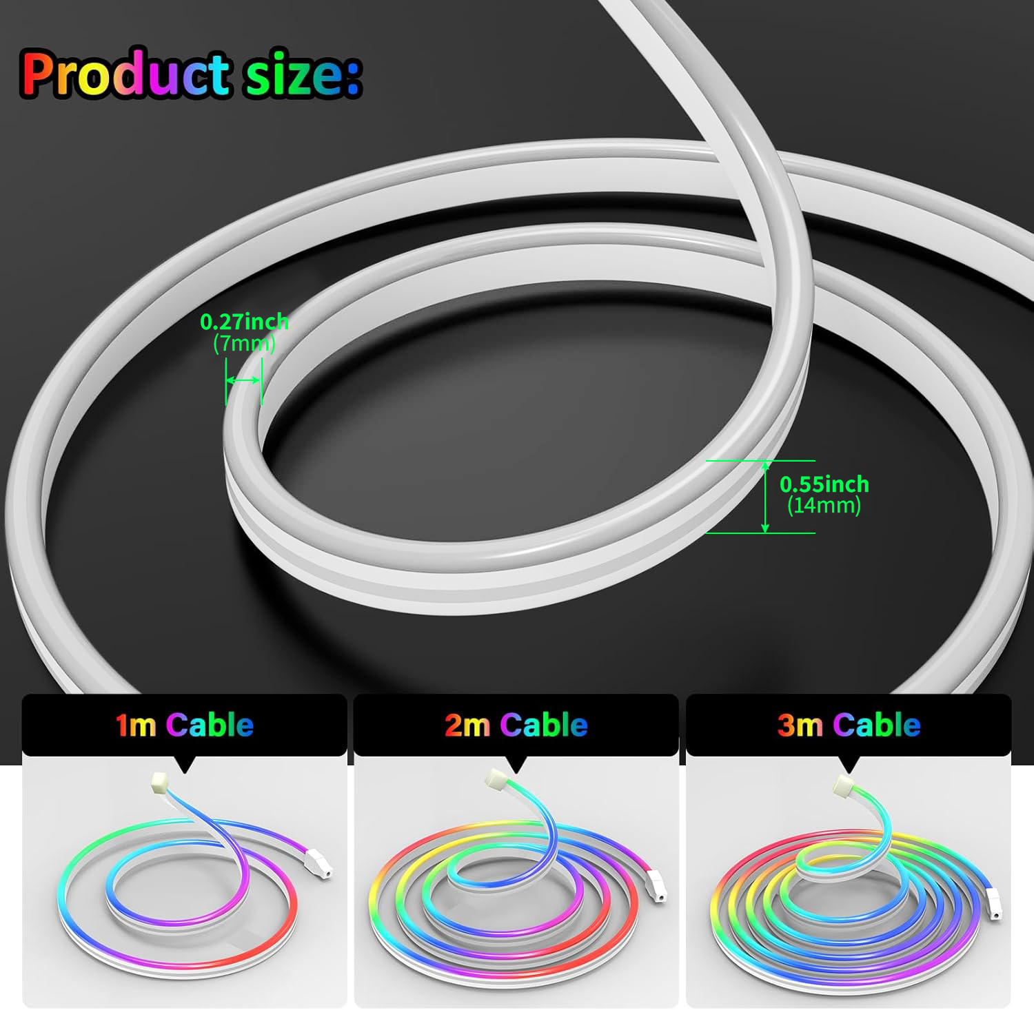 USB DC5V RGBIC Flexible Neon S - Led Strip Lights ulasan dan harga