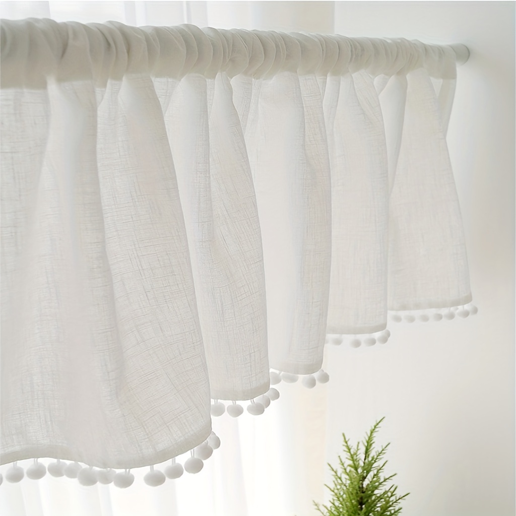 1Pc Cross Gauze Ball Short Cur - Curtain Rods ulasan dan harga