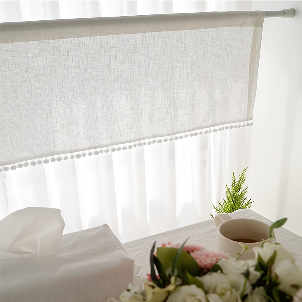 1Pc Cross Gauze Ball Short Cur - Curtain Rods ulasan dan harga