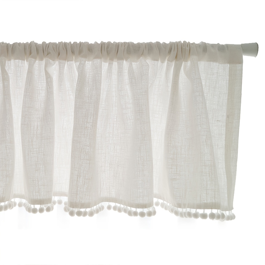 1Pc Cross Gauze Ball Short Cur - Curtain Rods ulasan dan harga
