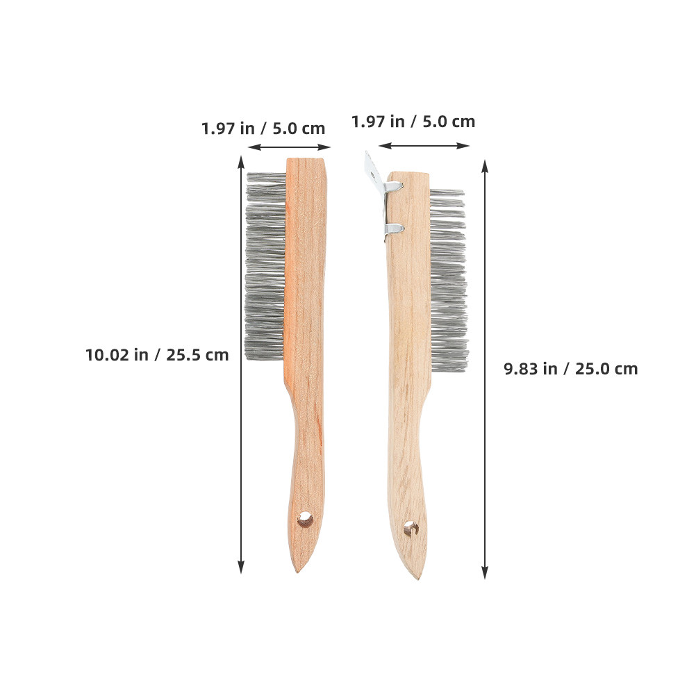 2pcs Steel Wire Brush with Woo - Paint Brush ulasan dan harga
